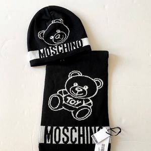 Auth Moschino Hat &Scarf Set NWT